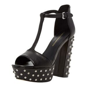 Rebecca Minkoff Rosa Studded Black Platform Heel Sandals Size 6.5
